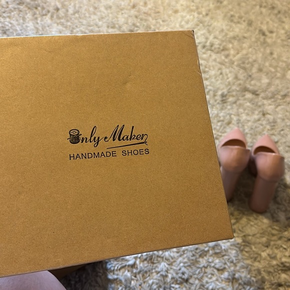 Onlymaker Baby Pink Platform Pointed Toe Chunky Square High Heels Pumps Sz 8 - Picture 8 of 10